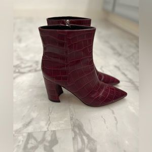 Marc Fisher Daith Croc-Embossed bootie